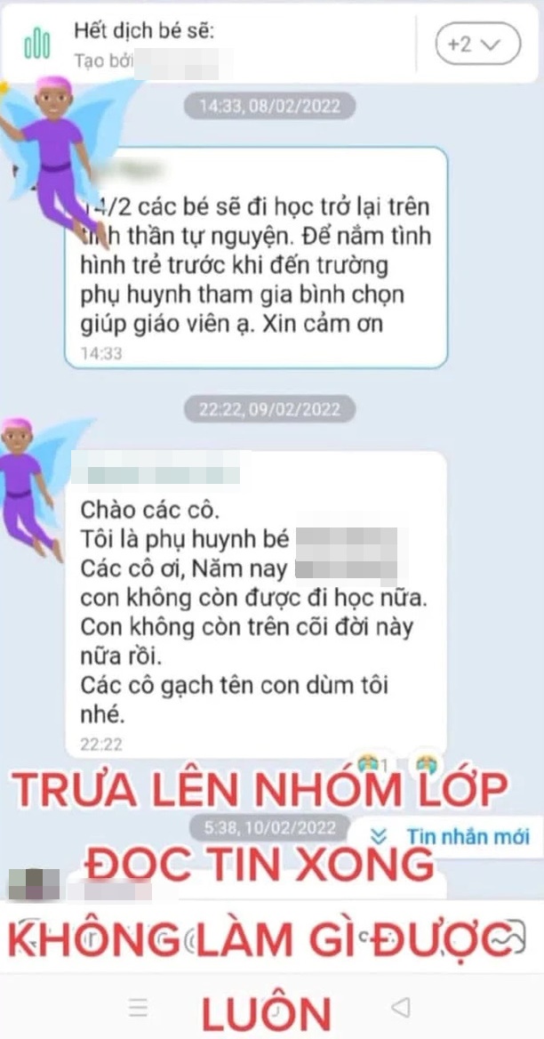 Tin nhắn của phụ huynh trong nhóm chat lớp khiến tất cả nín lặng