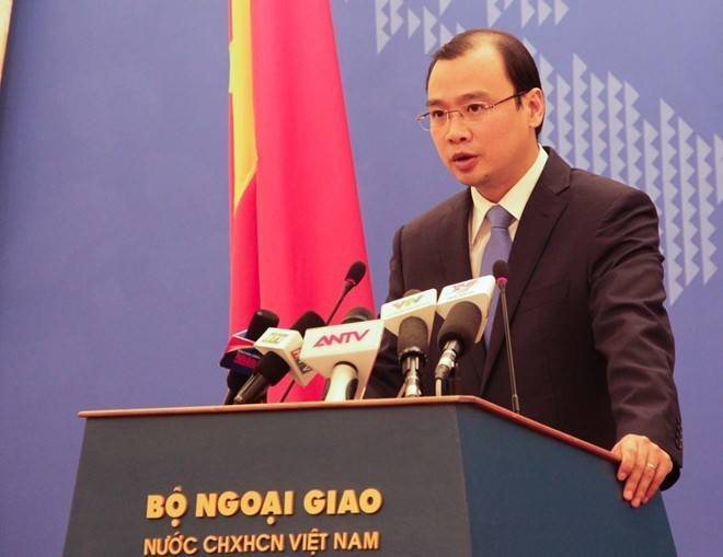 Người phát ngôn Bộ Ngoại giao Lê Hải Bình. Ảnh: Công Khanh
