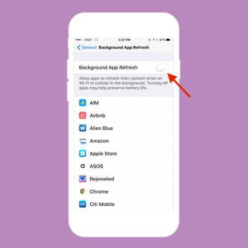 Hãy tắt hết mọi ứng dụng mà bạn cảm thấy không cần nó phải liên tục cập nhật thông tin
