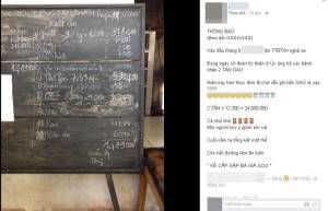 Chị còn cho biết TTBT còn được ủng hộ 2 tấn gạo, nhưng thực đơn vẫn ghi số tiền chi gạo vào hàng tháng.