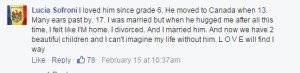 "Tôi yêu anh kể từ năm lớp 6. Anh chuyển đến Canada năm 13 tuổi. 17 năm trôi qua, tôi đã lấy chồng. Nhưng khi anh ôm tôi sau chừng ấy năm, tôi cảm thấy như mình được trở về nhà vậy. Tôi li hôn. Và tôi lấy anh. Bây giờ chúng tôi đã có 2 đứa trẻ xinh đẹp. Tôi không thể tưởng tượng cuộc đời sẽ ra sao nếu không có anh. Tình yêu luôn có cách tìm về với nhau."