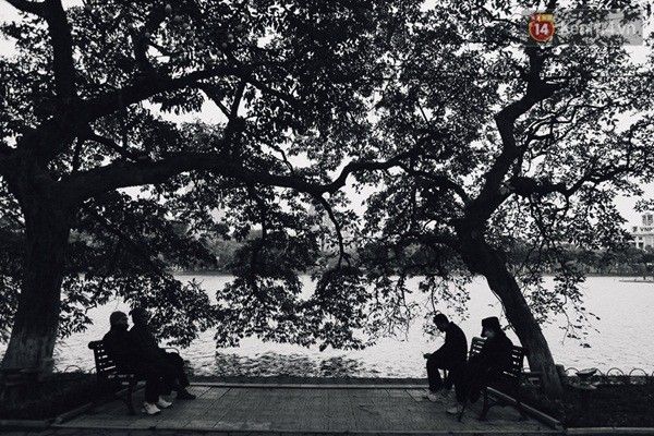 Không gian yên ắng chỉ có tiếng gió thổi vào chiều mùa đông Hà Nội.