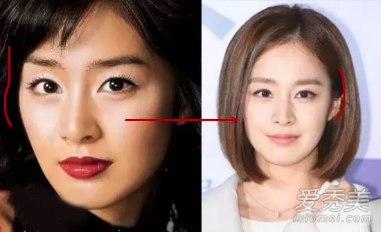 Khug xương mặt của Kim Tae Hee đã thay đổi theo thời gian.