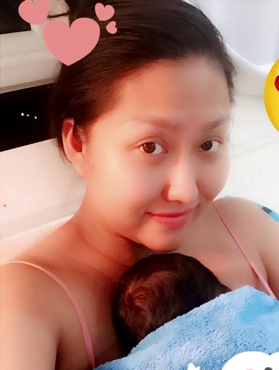 Phi Thanh Vân khoe con trên trang cá nhân. Ảnh: FBNV