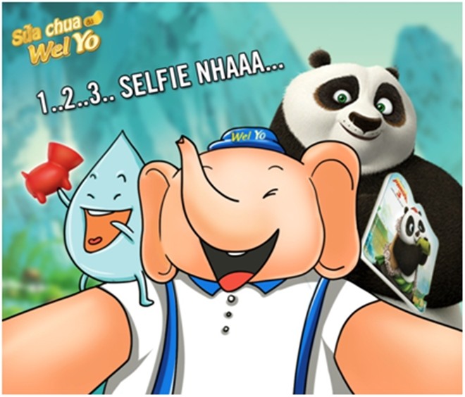 123 selfie cùng Kungfu Panda nha!