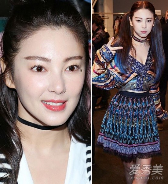 Một hình ảnh hoàn toàn đối lập khi cô tham dự tuần lễ thời trang.