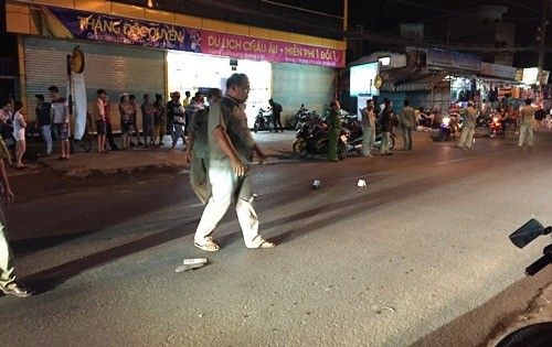 Hiện trường vụ truy sát. Ảnh: Hải Hiếu