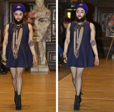 Harnaam Kaaur - người phụ nữ… mọc râu từng gây xôn xao trên mặt báo thế giới - đã vừa trở thành người mẫu nữ “có râu” đầu tiên sải bước trên sàn catwalk.