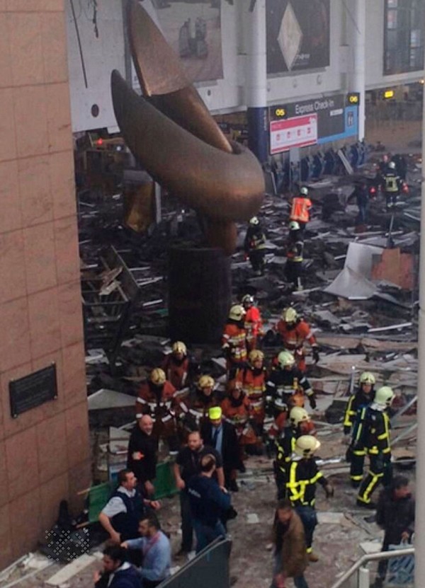 Thiệt hại về vật chất trong sân bay Zaventem. Ảnh: Xposure Photos.