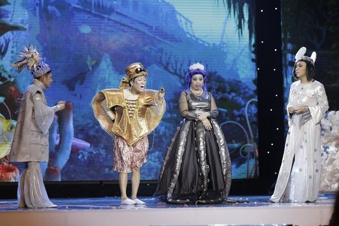 Vở: Tình sử bạch tuộc với sự tham gia của NSND Hồng Vân (vai Bạch Tuộc), Trấn Thành (vai Cá Nục đực nhưng cải trang thành Ngọc Trai - nữ để vào sống trong gia đình Bạch Tuộc với âm mưu trả thù), Tấn Beo (vai Cá Nóc), Trường Giang (Cá Đuối), Duy Khương và Tuấn Kiệt (hai con Cá Nục - con của Bạch Tuộc).