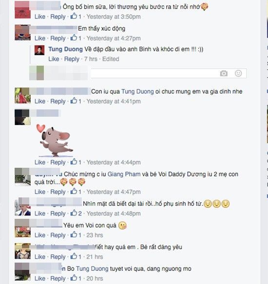 Các fan hết lời khen ngợi "ông bố bỉm sữa" Tùng Dương.