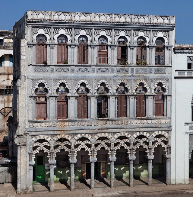 Havana, Cuba. The facade of a building in desrepair in Havana Vieja. © 2010