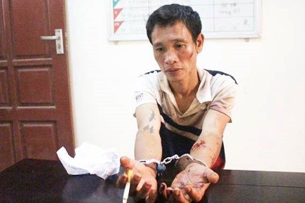 Chu Văn Sơn tại cơ quan điều tra.