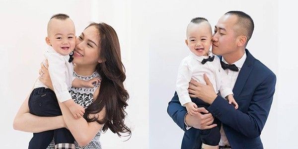 Mới đây, siêu mẫu Ngọc Thạch đã chia sẻ những khoảnh khắc đáng yêu của con trai trong bộ ảnh kỷ niệm Ricky tròn 1 tuổi.