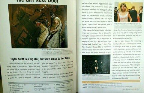 Dòng chữ in đậm nói về Taylor: "Cô ấy là một ngôi sao nổi tiếng nhưng lại rất gần gũi và thân thiện với người hâm mộ".