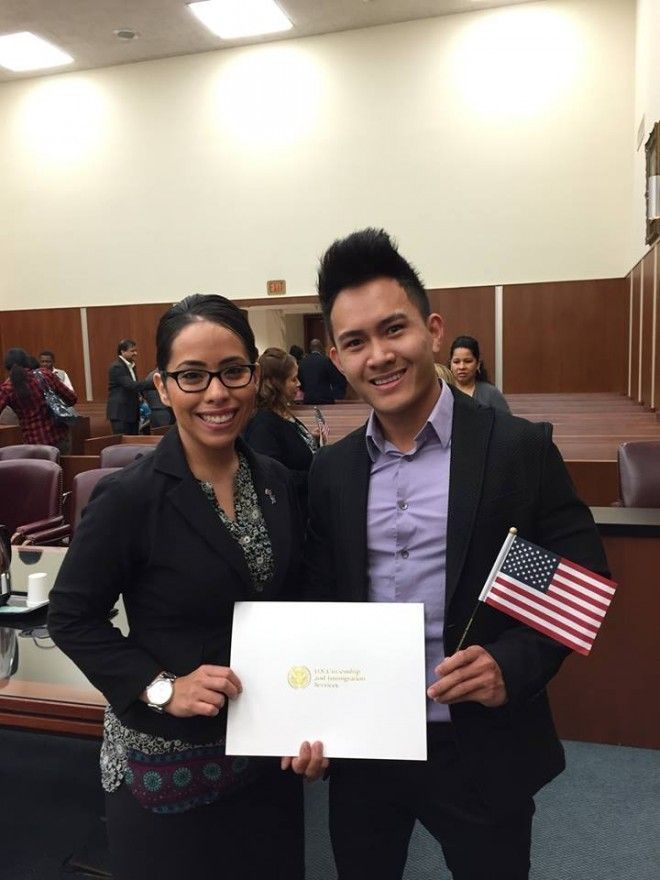 Được biết, Vinh vừa chính thức trở thành công dân Mỹ vào năm 2015.