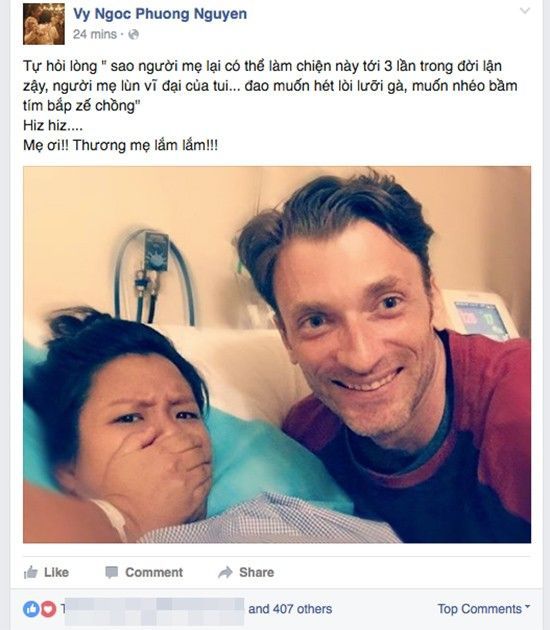 Phương Vy không thể nghĩ mẹ mình lại có thể chịu đựng cơn đau đến 3 lần như vậy.