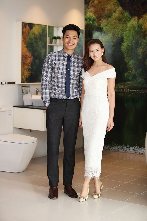 Lã Thanh Huyền đầy dịu dàng, e ấp bên Mạnh Trường.