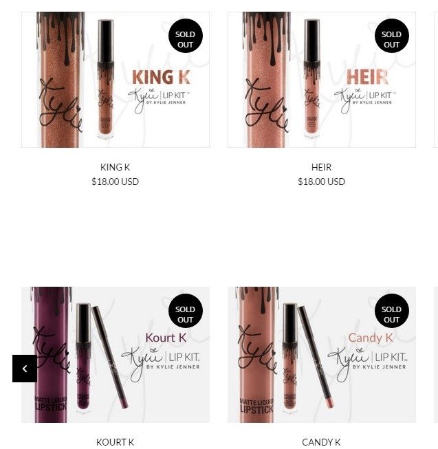 Hai dòng son giá rẻ là Kourt K và Candy K có giá 18 USD ( khoảng 400 ngàn đồng) liên tục cháy hàng, dù đã ra mắt hơn nửa năm trước.