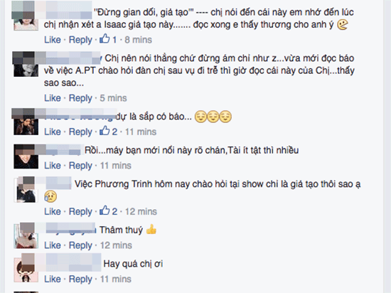 Nhiều người cho rằng Ngô Thanh Vân đang ám chỉ tới cái cúi chào của Angela Phương Trinh.