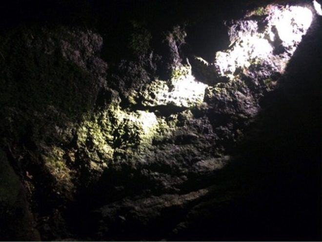 Khe núi nghi là nơi Aiden Shaw Webb bị trượt ngã và bị thương, gần vị trí tảng rêu bị lật 