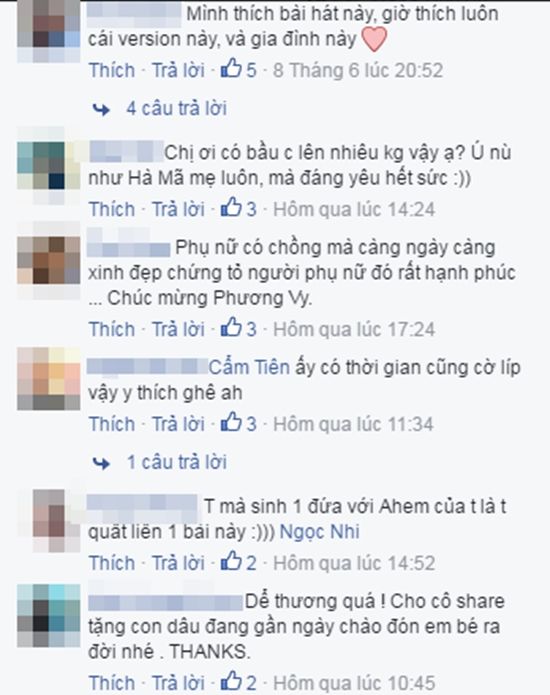 Bên cạnh đó cũng có rất nhiều lời chúc dành cho gia đình bé nhỏ của giọng ca 'Lúc mới yêu'.