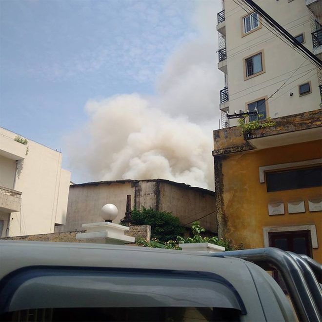 Hiện trường vụ cháy. (Ảnh: Nguyen Huy Manh/Facebook)