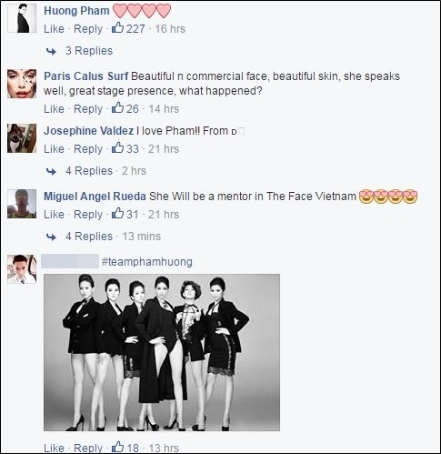 Người đẹp Việt cũng để lại bình luận thể hiện sự cảm ơn khi bà Ines vẫn chú ý tới mình.