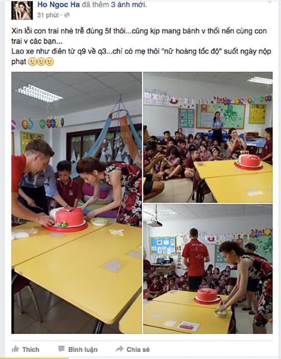 Dù ở xa nhưng Hồ Ngọc Hà vẫn quyết làm "nữ hoàng tốc độ" để kịp thổi nến sinh nhật với con trai Subeo.