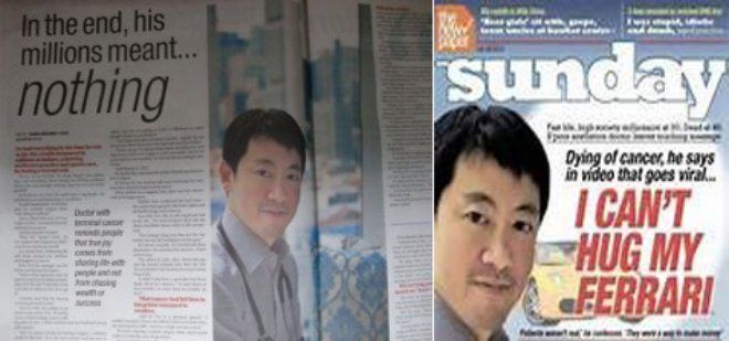 Những lời tâm sự trước khi qua đời của bác sĩ Richard đã khiến bất cứ ai trong chúng ta cũng phải suy nghĩ về mục đích sống ở trên đời.