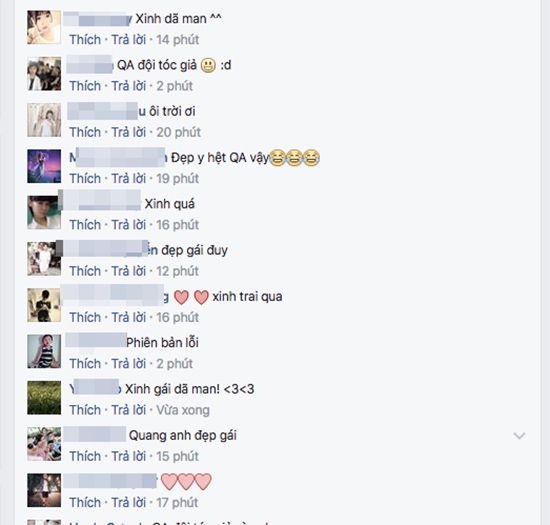 Chưa kịp cho mọi người "ăn cá" thì nhiều fan đã nhận ra đây chính là Quang Anh đang đội tóc giả.
