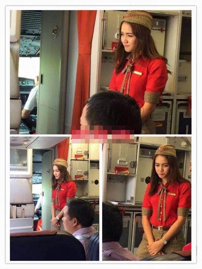 Hình ảnh gây sốt trước đó của nữ tiếp viên hàng không này