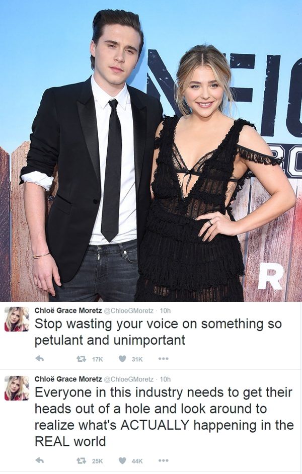 Cô bạn gái Chloe của cậu cả nhà Beckham lên tiếng bảo vệ Taylor: "Mọi người trong ngành công nghiệp này cần phải ngưng soi mói thêm nữa và nhìn xung quanh để trông thấy những gì thật sự đang xảy ra ngoài đời thật. Hãy dừng lên tiếng cho những chuyện nhảm nhí và không quan trọng".