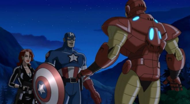 UltimateAvengers movie captain america black widow meet iron man