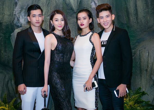 Võ Cảnh và Minh Trung hộ tống hai mỹ nhân đi sự kiện. Trong tập The Face vừa qua, Minh Trung tỏ ra khá áy náy khi vô tình vote cho team Phạm Hương khiến Lê Hà và Kim Chi cùng rơi vào top nguy hiểm.