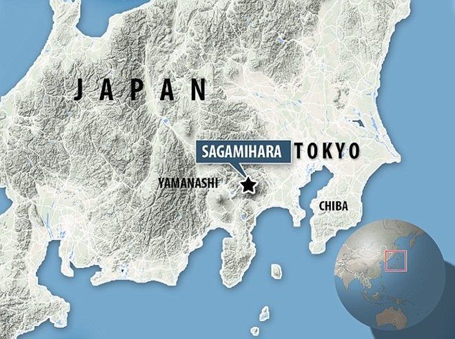 Địa điểm xảy ra vụ việc tấn công hàng loạt là ở quận Sagamihara, Nhật Bản 