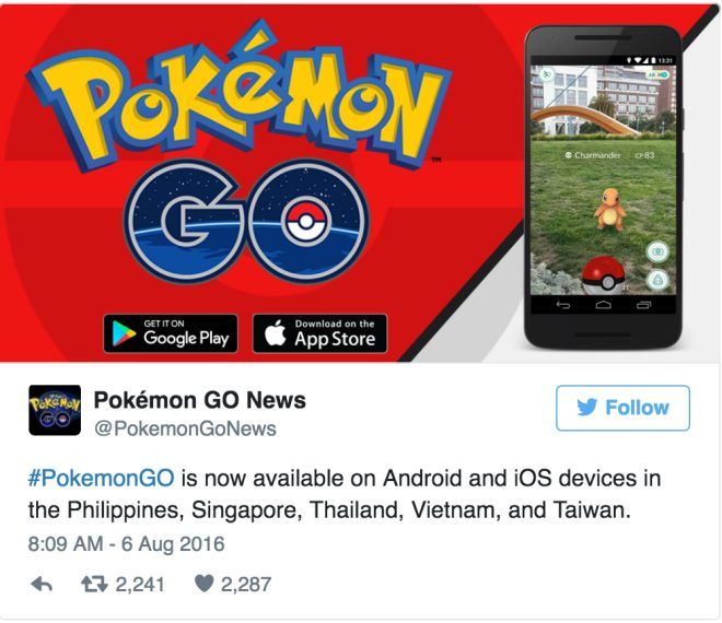 Pokemon đã là ứng dụng được tìm kiếm nhiều nhất ở Hong Kong trong những ngày vừa qua.