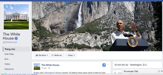 Người dân có thể nhắn qua Messenger cho Tổng thống Mỹ.