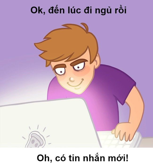 Khó khăn lắm mới có thể tắt máy đi ngủ nhưng một tin nhắn lại xua tan tất cả.