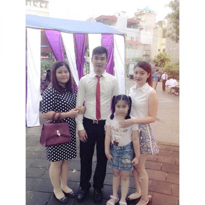 (2)Mỹ Linh thờicònmũmmĩm (ngoàicùngbêntrái) 