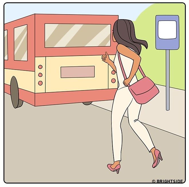 Diện giày cao gót trông thu hút tăng hẳn lên tận 5 điểm, nhưng đồng thời cũng mất luôn 100 điểm khoản chạy bộ!