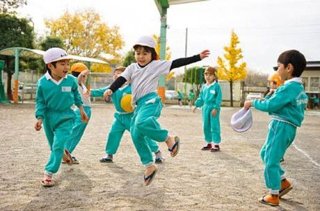 Học sinh được chia thành các nhóm để tự tổ chức vui đùa, chơi trò chơi cùng nhau.