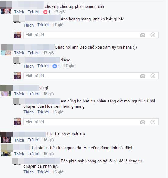 Quản lý của Hòa Minzy cũng tỏ ra khá bất ngờ trước tin đồn chia tay.