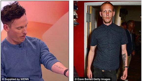 Nam diễn viên Laurence Fox đã thay thế hình xăm tên vợ cũ bằng một con cáo lớn sau khi đường ai nấy đi.