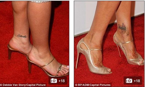 Tuy nhiên, sau khi chia tay vào năm 2006, người đẹp Denise Richards đã xăm đè lên dòng chữ “Charlie” ở cổ chân bằng một thiên thần