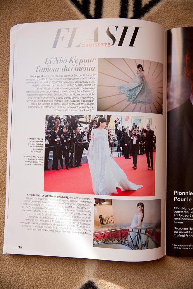 Trước đó, khi đến dự Liên hoan phim Cannes vào tháng 5/2016, Lý Nhã Kỳ cũng được báo chí nước Pháp hết lời ca ngợi về nhan sắc xinh đẹp. Tạp chí Gala dành hẳn một trang báo để giới thiệu về Lý Nhã Kỳ, cũng như không ngần ngại gọi cô là "Công nương Diana của Việt Nam".