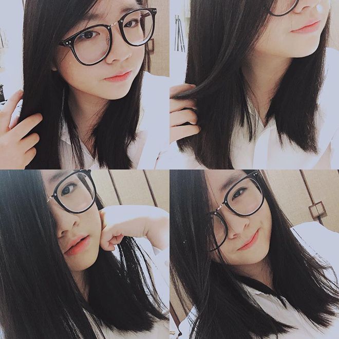 Cô bé có mái tóc dài giộng mẹ Hiền Thục.