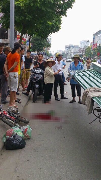 Hiện trường vụ việc thương tâm.