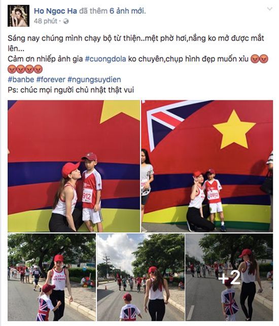 Chia sẻ mới nhất của Hồ Ngọc Hà.