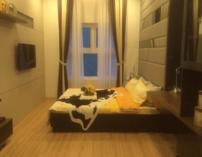 Căn hộ sang trọng tự thiết kế cũng nhanh chóng bị lật tẩy là bức hình căn hộ chung cư mẫu được dùng để quảng cáo.